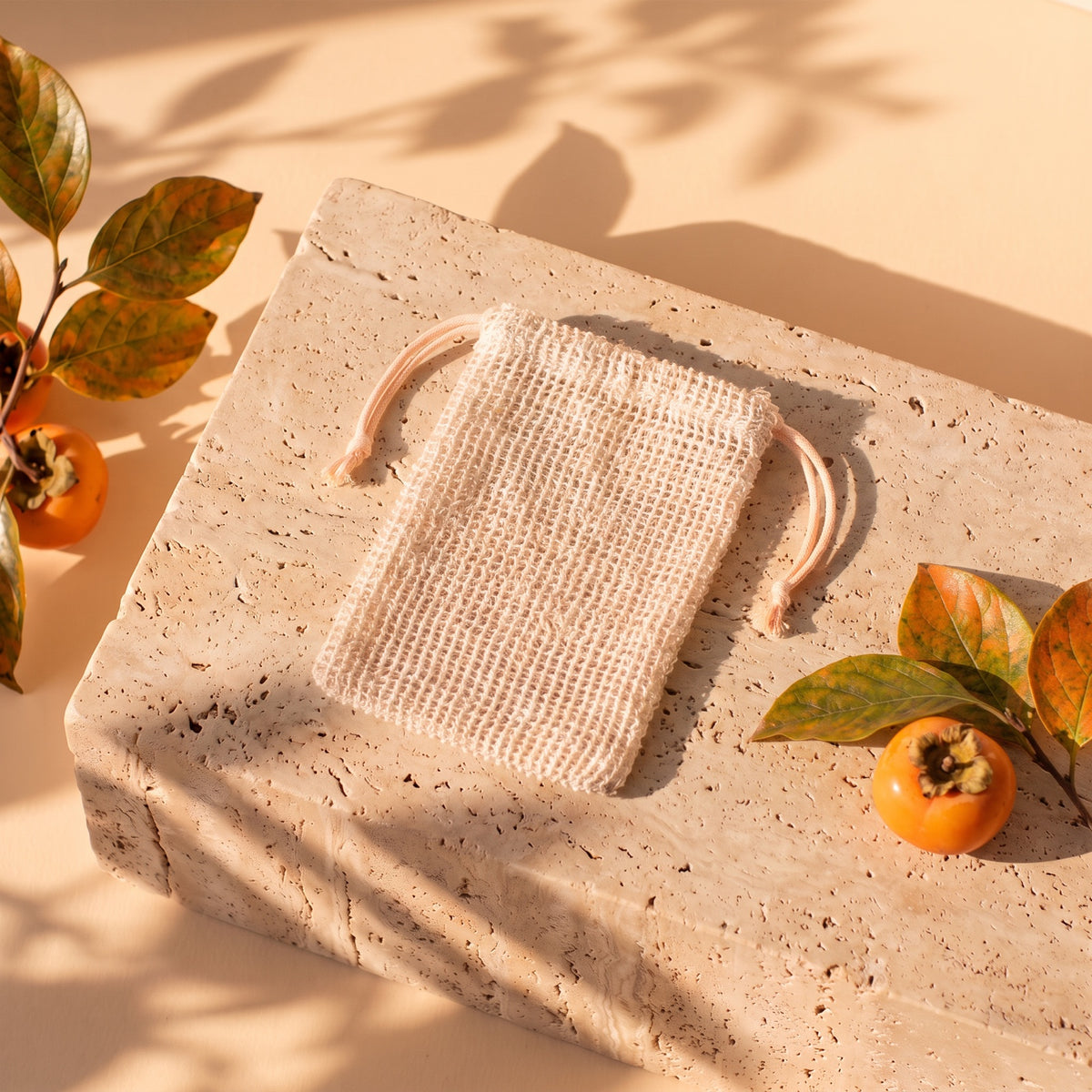 aki sisal exfoliating soap bag