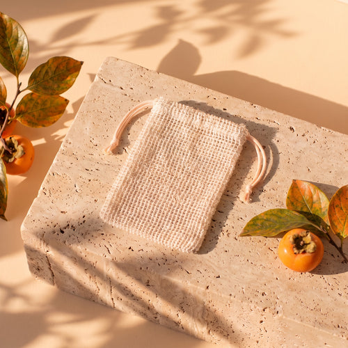 aki sisal exfoliating soap bag